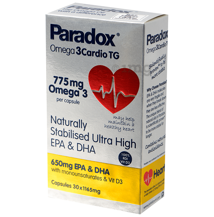 Paradox Omega 3 Cardio TG Capsule: Buy box of 30.0 capsules at