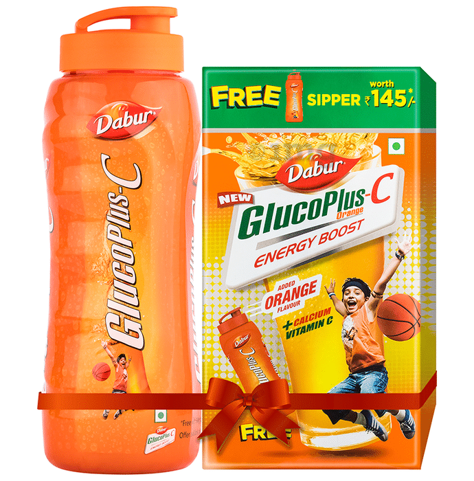 Dabur Glucoplus C Powder (Get Free Sipper) Orange