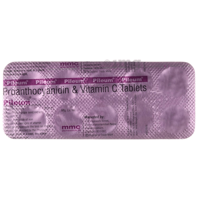 Pileum Tablet with Proanthocyanidin & Vitamin C