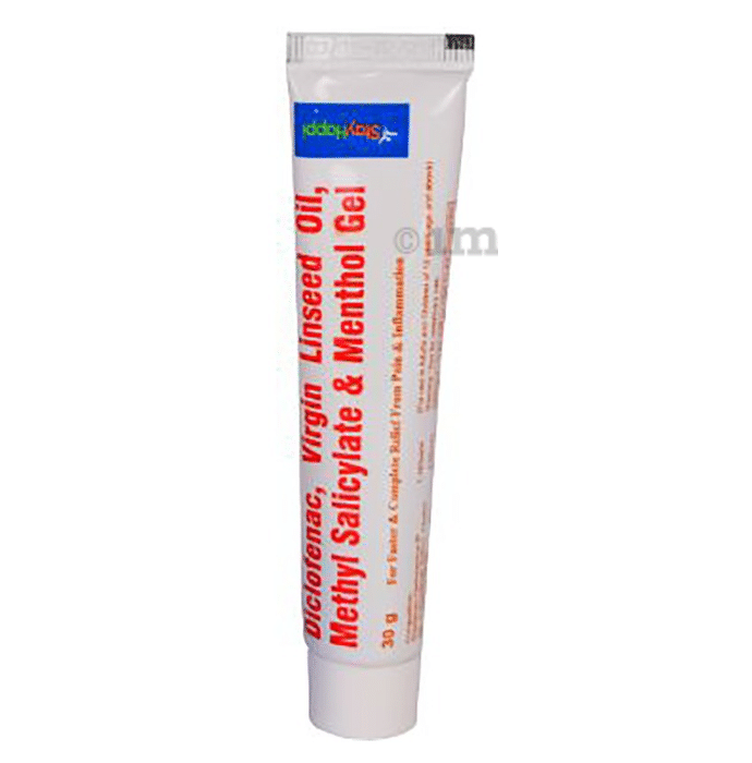 StayHappi Diclofenac+Linseed Oil+Menthol+Methyl Salicylate Gel