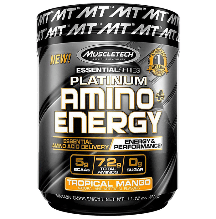 Muscletech Essential Series Platinum Amino+ Energy Tropical Mango