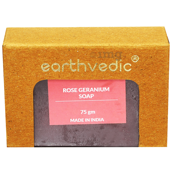 Earthvedic Rose Geranium Soap (75gm Each)