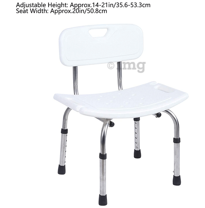 Fidelis Healthcare Adjustable Shower Chair Aluminium White