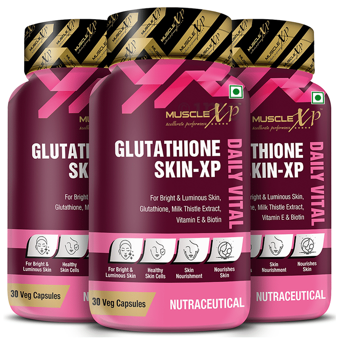 MuscleXP Glutathione Skin-XP Daily Vital Veg Capsule (30 Each)