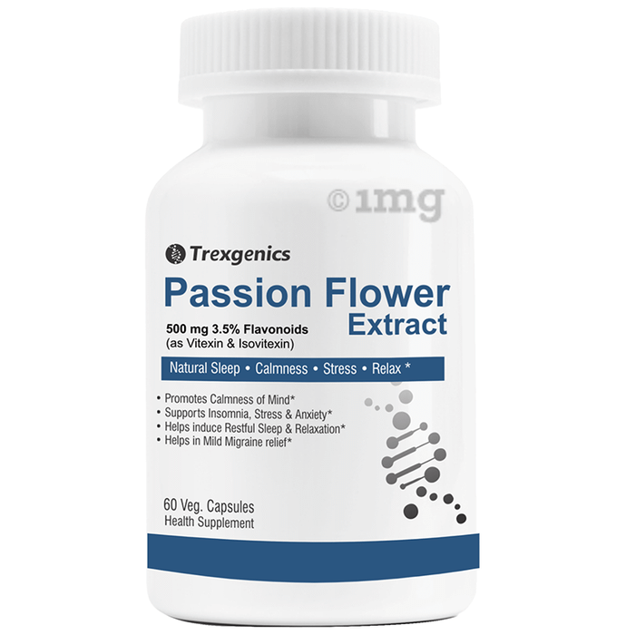 Trexgenics Passion Flower Extract 500mg Veg. Capsules