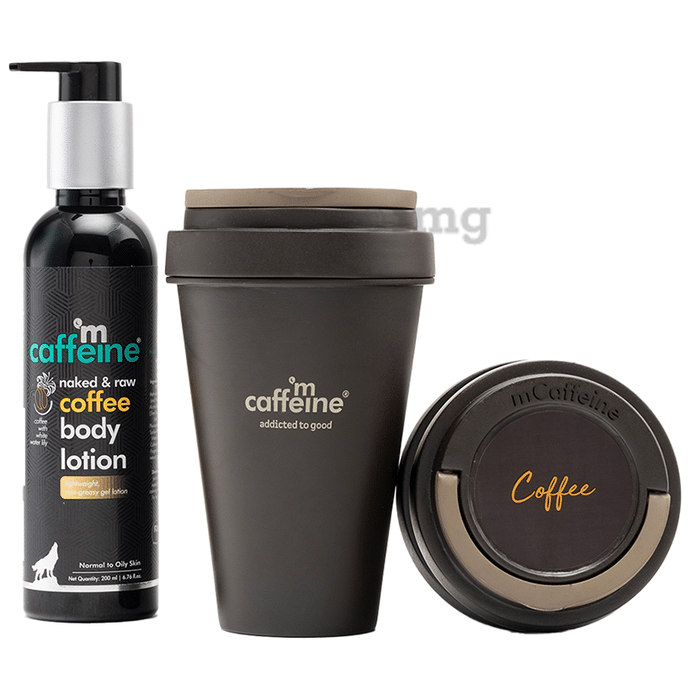 mCaffeine Daily Body Care Kit (Naked & Raw Coffee Body Lotion 200ml & Coffee Body Wash 300ml)