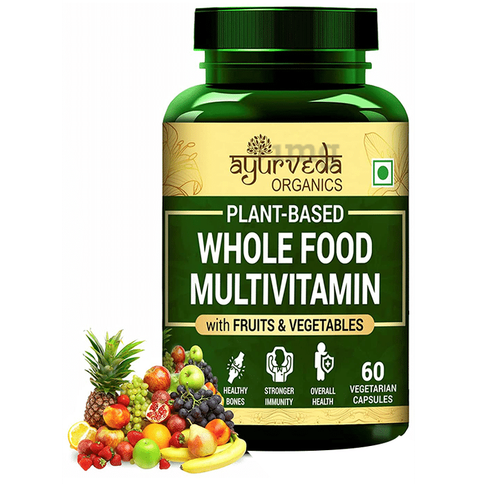 Ayurveda Organics Plant-Based Whole Food Multivitamin Vegetarian Capsule