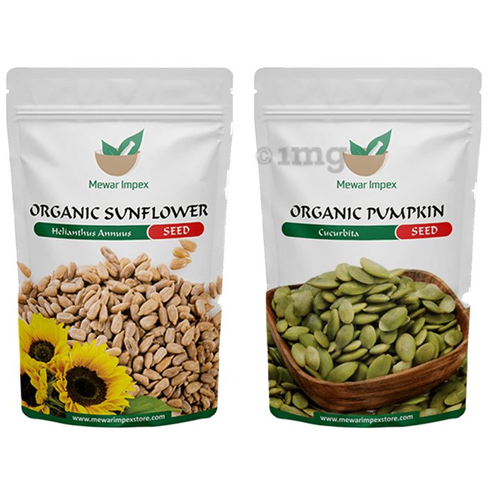 Mewar Impex Combo Pack of Organic Sunflower Seed & Organic Pumpkin Seed (100gm Each)