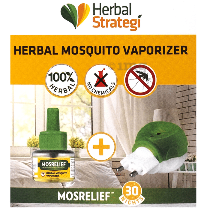 Herbal Strategi Mosrelief Herbal Mosquito Vaporizer Machine with Refill 40ml