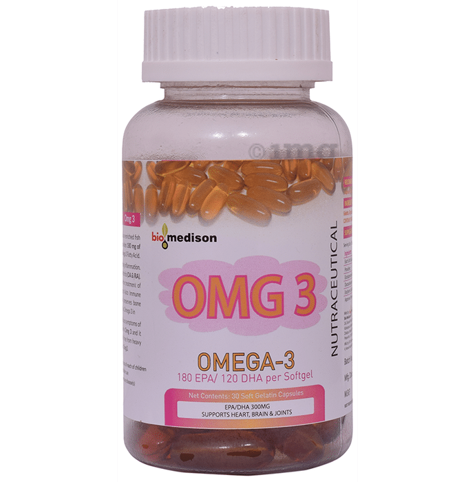 Biomedison's OMG 3 Omega 3 Softgels