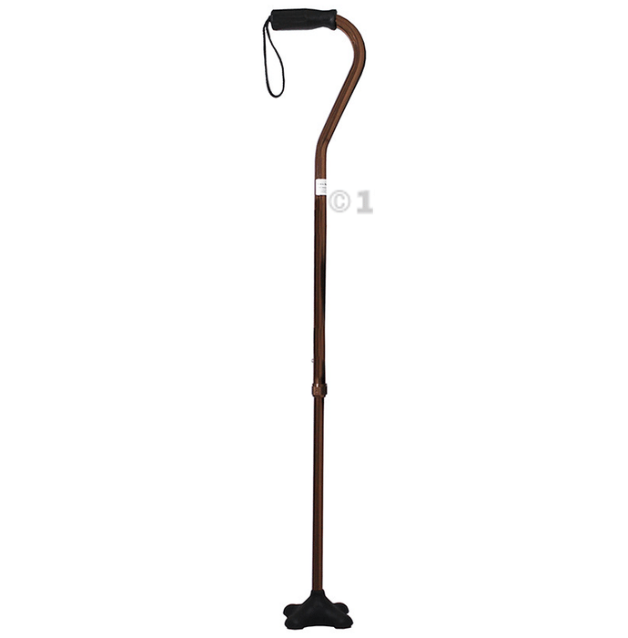 Fidelis Healthcare Aluminium Height Adjustable Walking Stick with Base Support Bronze