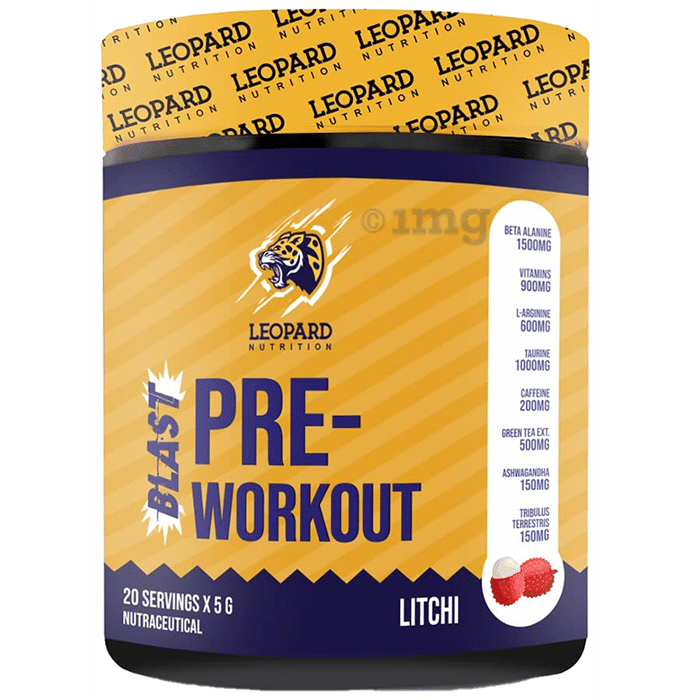 Leopard Nutrition Blast Pre-Workout Litchi Powder
