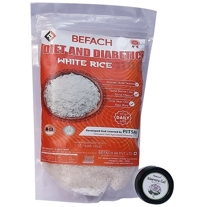 Befach Diabetic White Rice with 10gm Aloevera Gel Free Rice