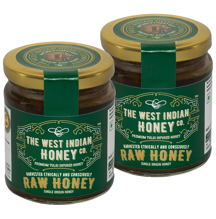 The West Indian Honey Co. Premium Tulsi Infused Honey (250gm Each)