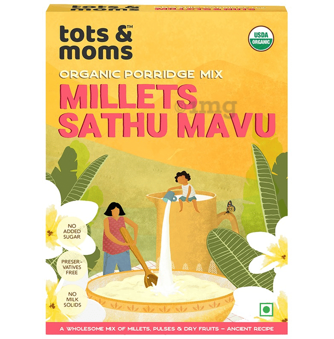 Tots and Moms Organic Porridge Mix Millets Sathu Mavu