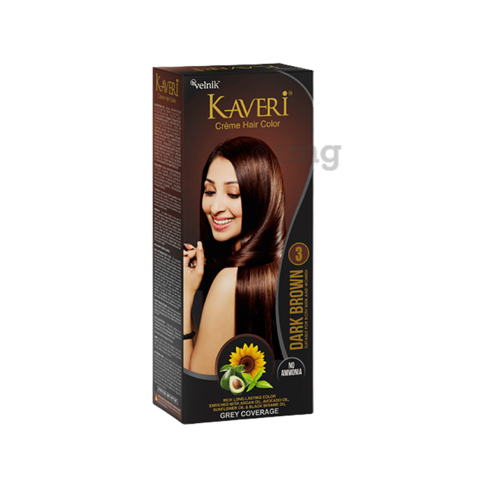 Kaveri Hair Color Cream Dark Brown Buy box of 90 ml Pack at best price