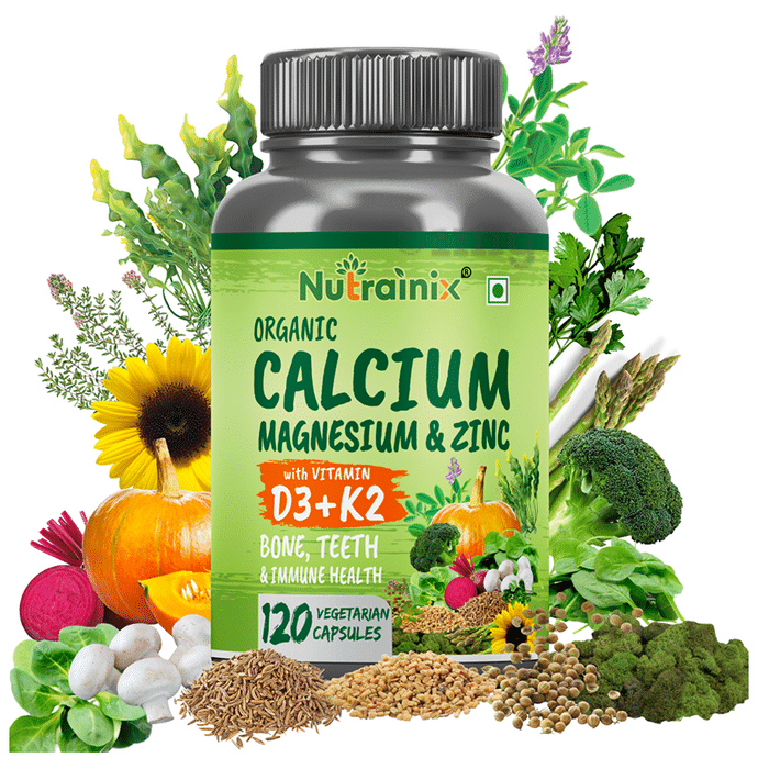 Nutrainix Organic Calcium Magnesium & Zinc Vegetarian Capsule