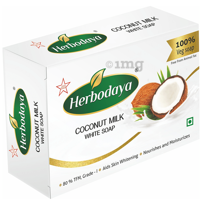 Herbodaya Coconut Milk White Soap (125gm Each)