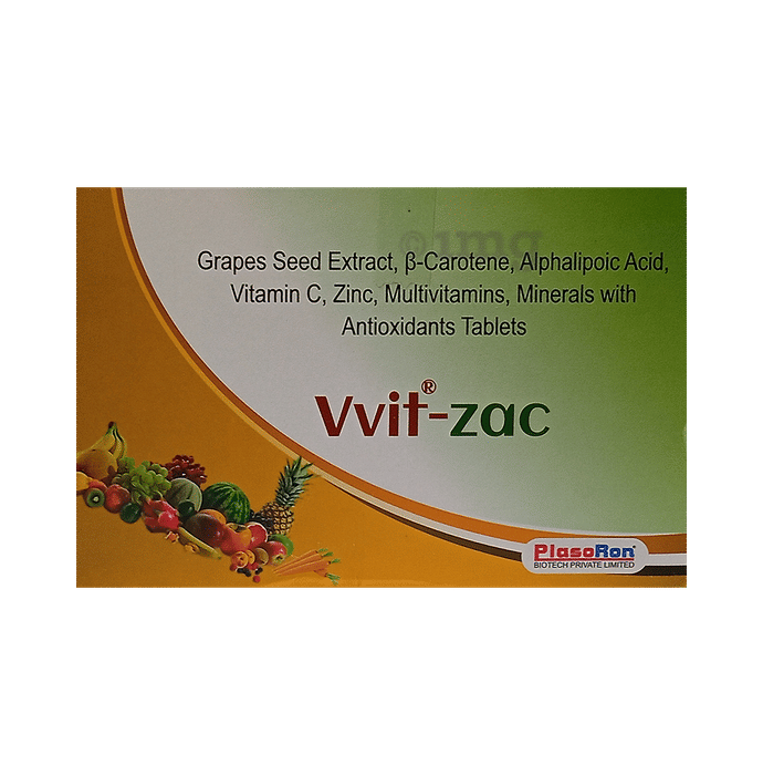 Vvit-Zac Tablet: Buy strip of 15 tablets at best price in India | 1mg