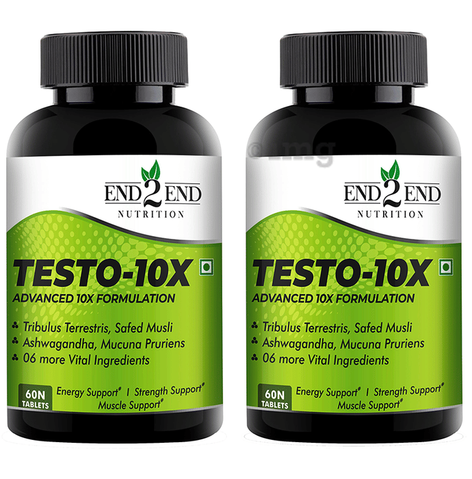 End2End Nutrition Testo 10X Tablet (60 Each): Buy combo pack ...