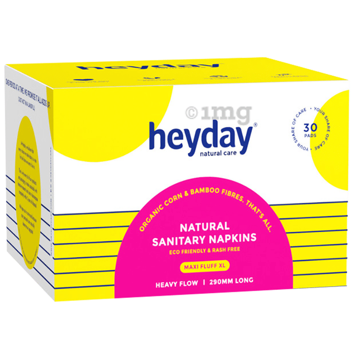 Heyday Natural Sanitary Napkins with Wings XL Maxi Fluff