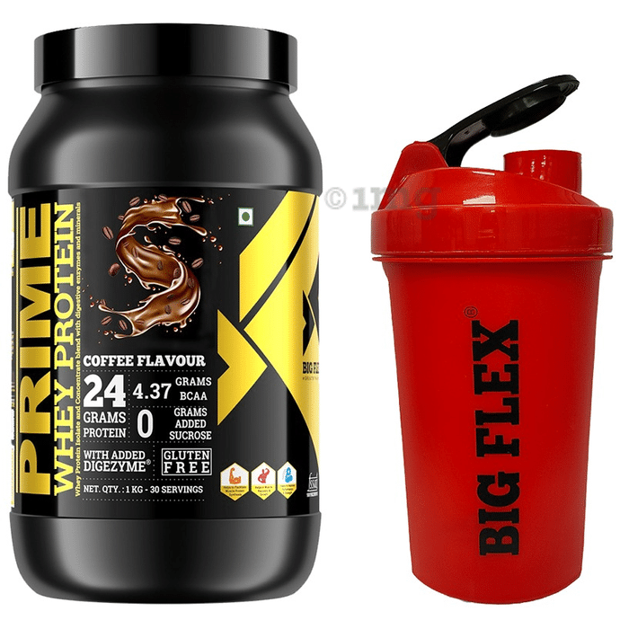 Big Flex Prime Whey Protein with 700ml Shaker Free Coffee