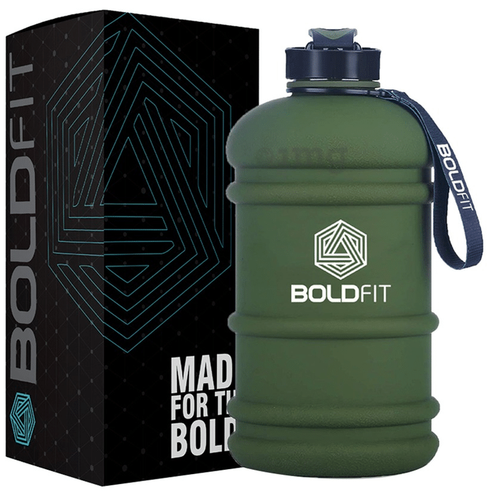 Boldfit Gym Gallon Water Jug Bottle Army Green