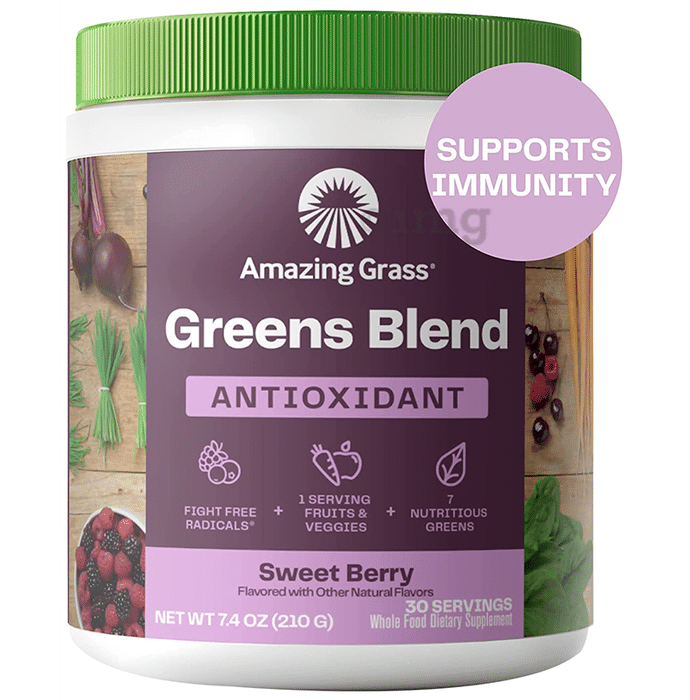 Amazing Grass Greens Blend Antioxidant Powder Sweet Berry