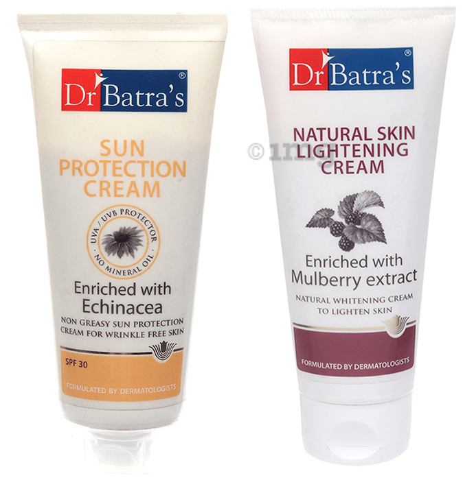 Dr Batra's Combo Pack of Sun Protection Cream and Natural Skin Lightening Cream (100gm Each)