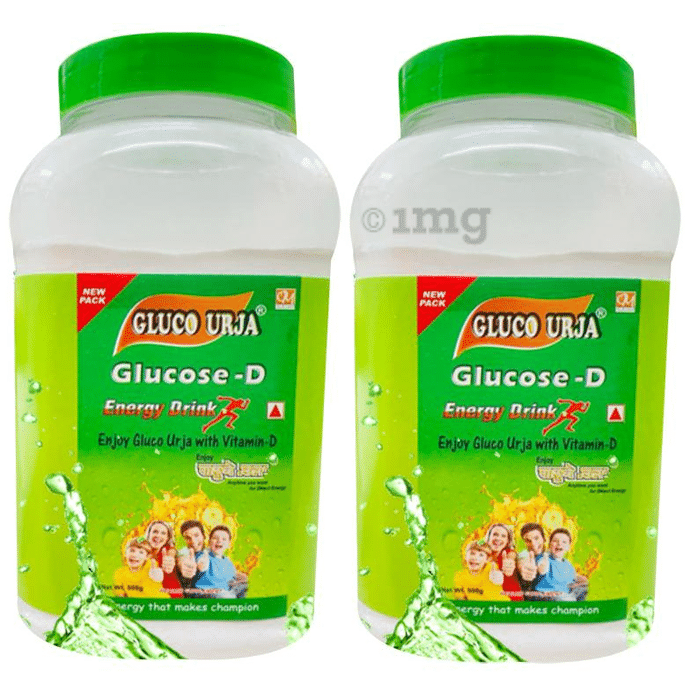 Om Biotec Combo Pack of Gluco Urja Glucose-D & Gluco Urja Glucose-C Lemon Flavour (500gm Each)