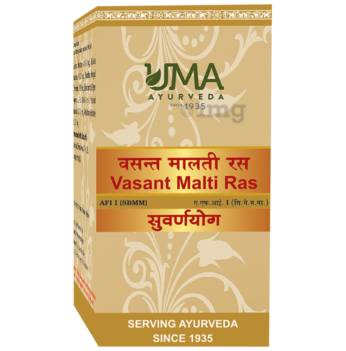 Uma Ayurveda Vasant Malti Ras Tablet (with Gold)