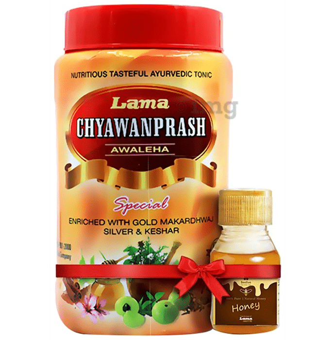 Lama Chyawanprash with Lama Premium Honey 50gm Free
