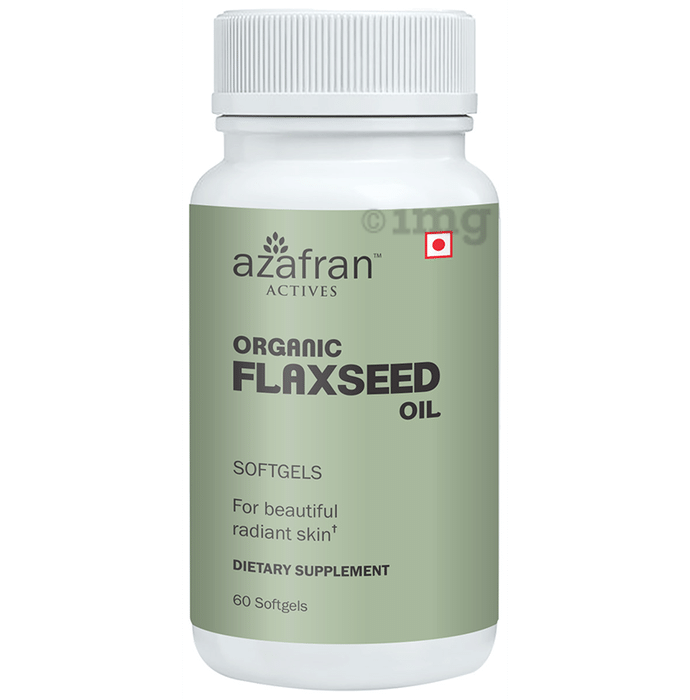 Azafran Actives Organic Flaxseed Oil Softgel Capsules