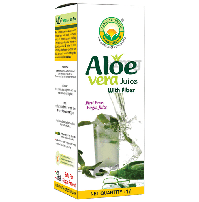 Basic Ayurveda Sugar Free Aloe Vera Juice with Fiber