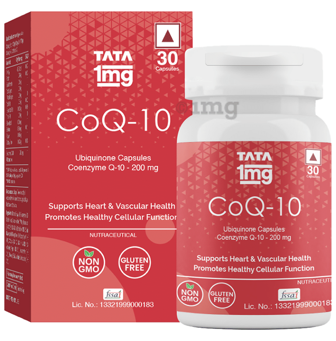 Tata 1mg CoQ 10 (Coenzyme 10) Capsules for Heart Health