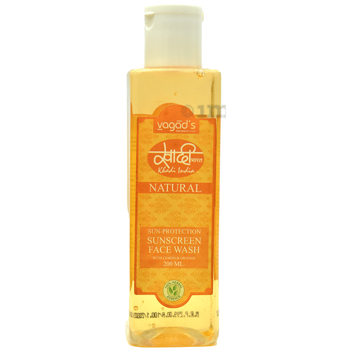 Vagad's Khadi India Natural Sunscreen Face Wash with Lemon & Orange