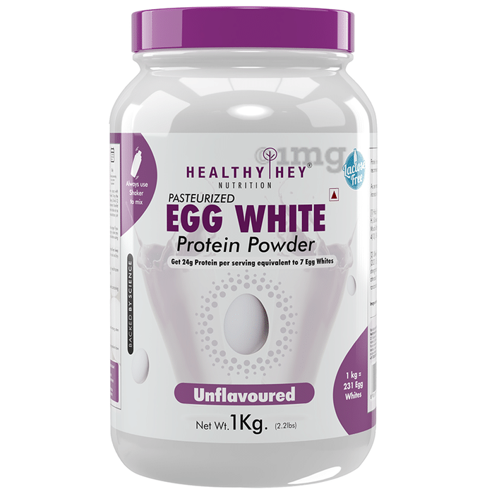 HealthyHey Nutrition Pasteurized Egg White Protein Powder Unflavoured