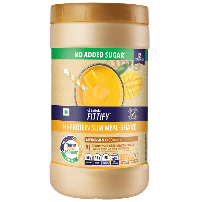 Saffola Fittify Hi-Protein Slim Meal-Shake (420gm Each) Alphonso Mango