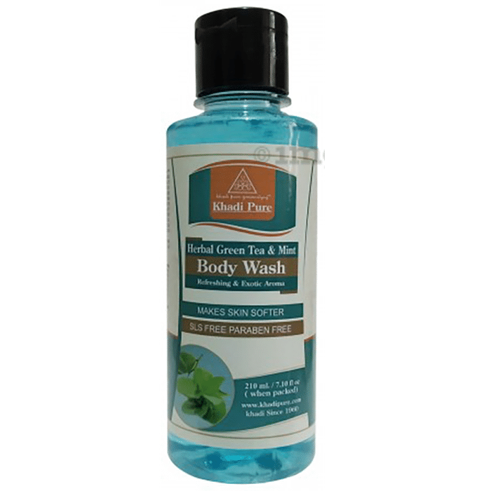 Khadi Pure Herbal Green Tea & Mint Body Wash SLS-Paraben Free