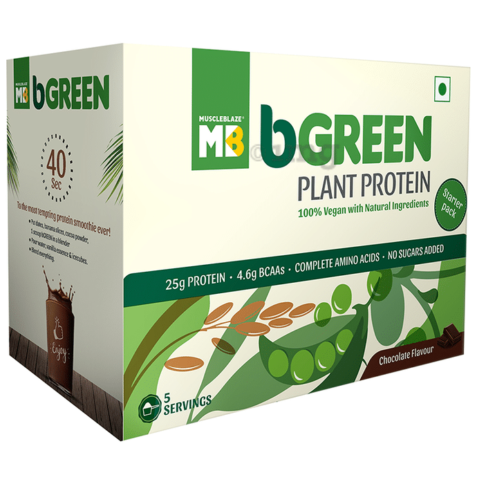 MuscleBlaze bGreen Plant Protein (34gm Each) Starter Pack Chocolate