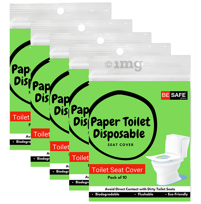 Be Safe Forever Disposable Paper Toilet Seat Cover (10 Each) Green