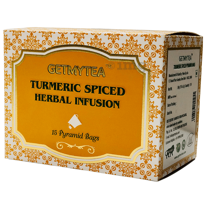 Getmytea Turmeric Spiced Herbal Infusion Pyramid Bag (2gm Each)