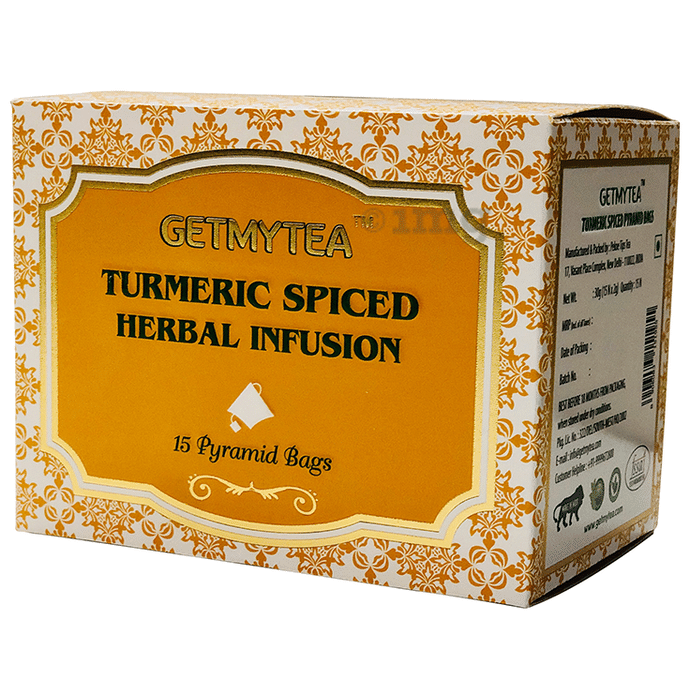 Getmytea Turmeric Spiced Herbal Infusion Pyramid Bag (2gm Each)