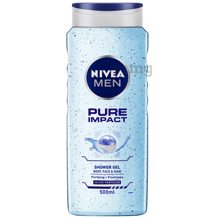 Nivea Men Shower Gel for Body, Skin & Hair | Pure Impact
