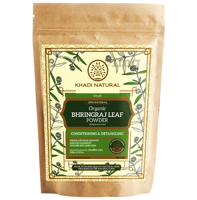 Khadi Naturals Organic Bhringraj Leaf Powder