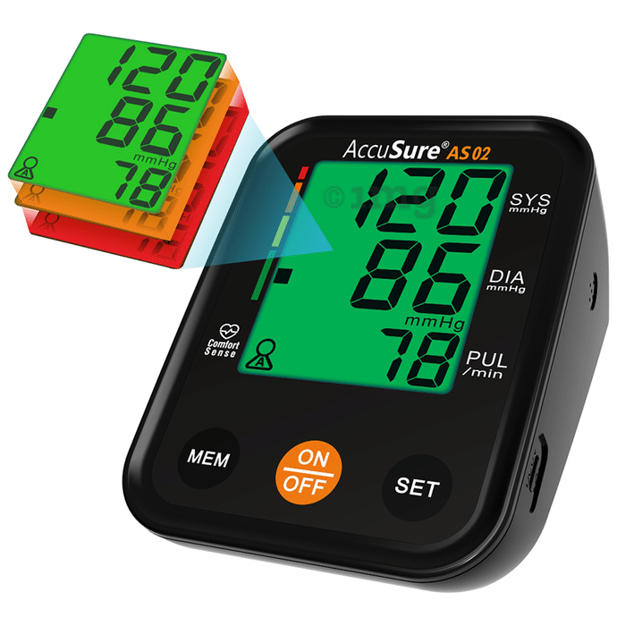 AccuSure AS02 Blood Pressure Monitor Black