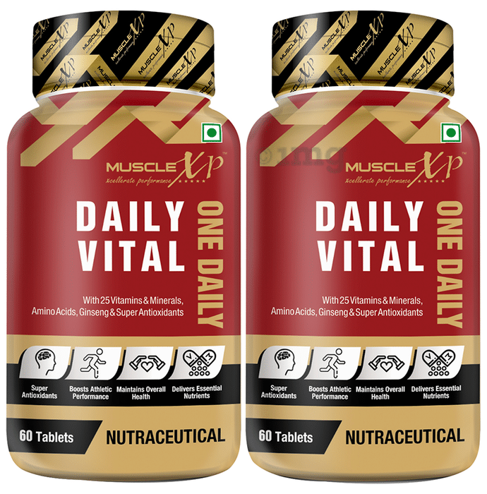 MuscleXP Daily Vital with 25 Vitamins & Minerals One Daily Tablet (60 Each)