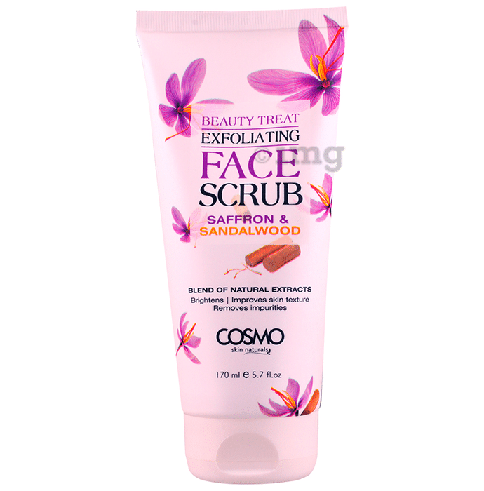 Cosmo Skin Naturals Beauty Treat Exfoliating Face Scrub Saffron & Sandalwood