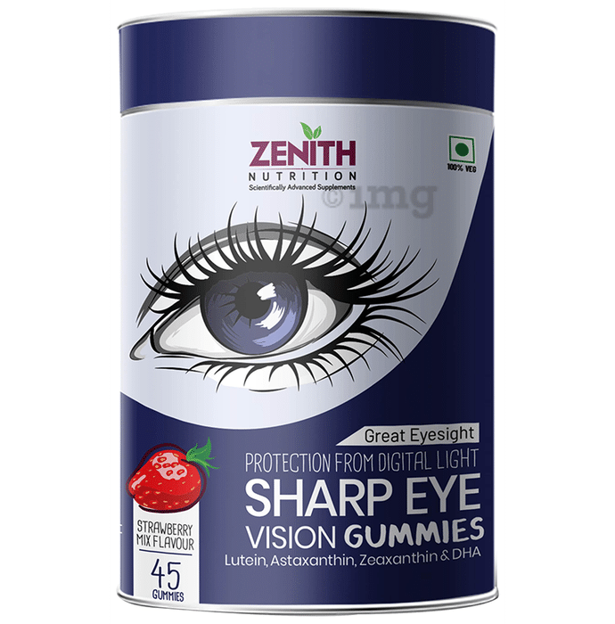 Zenith Nutrition Sharp Eye Vision Gummies Strawberry Mix