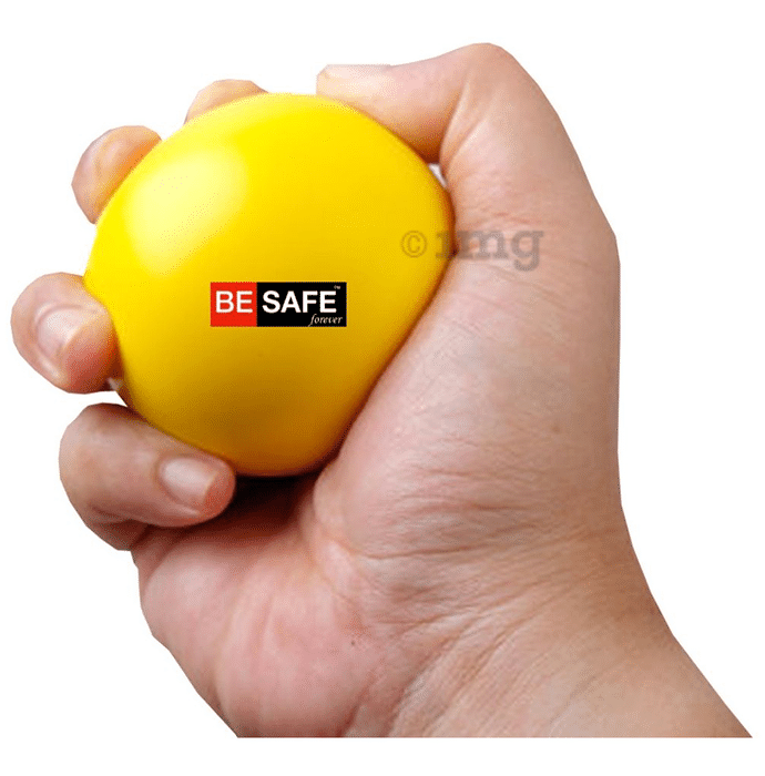 Be Safe Forever Physiotherapy Hand Exercise Soft Stress Ball Yellow